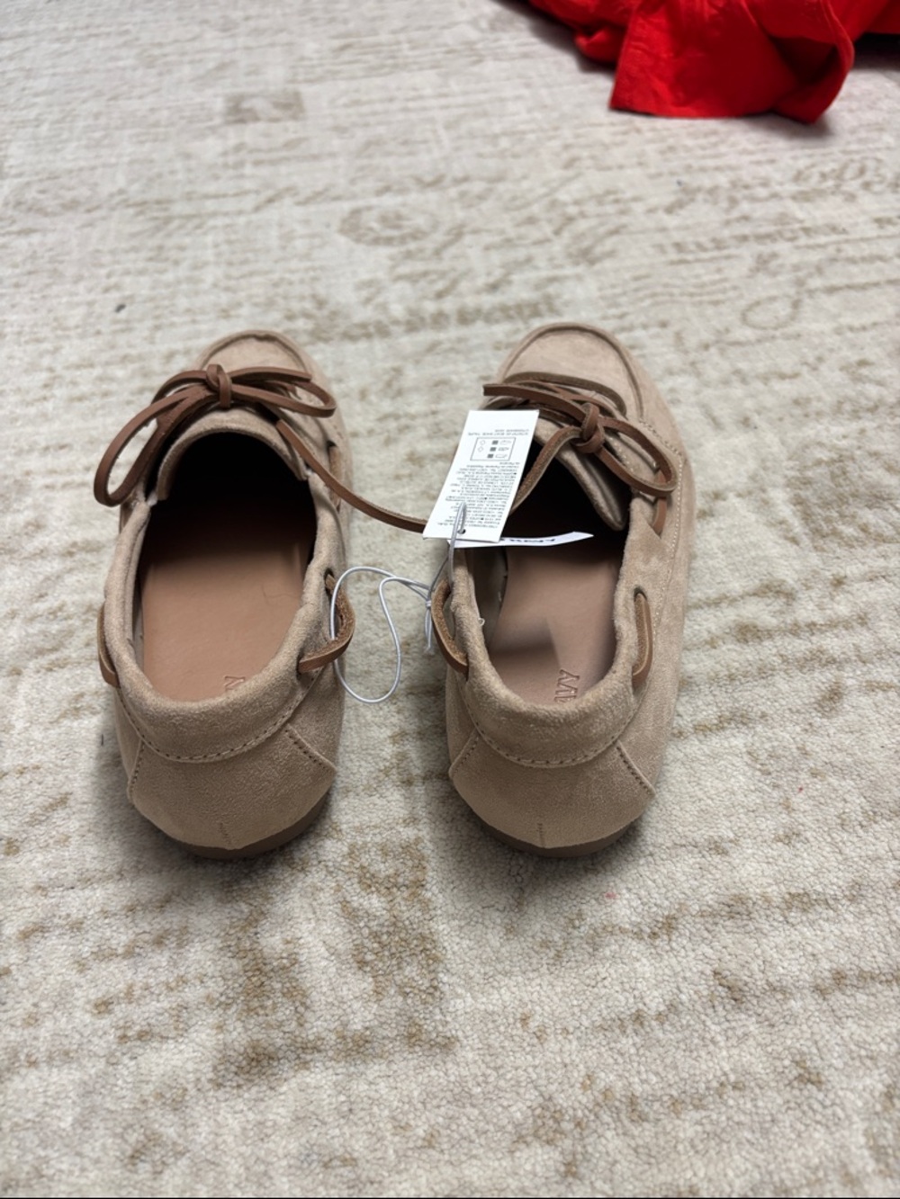Old Navy Tan Suede Boat Shoes Flats - Picture 5 of 5